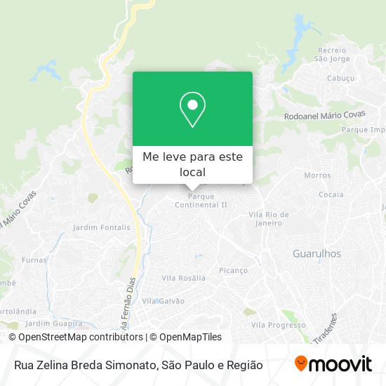 Rua Zelina Breda Simonato mapa