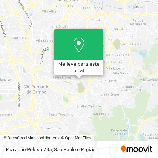 Rua João Peloso 285 mapa