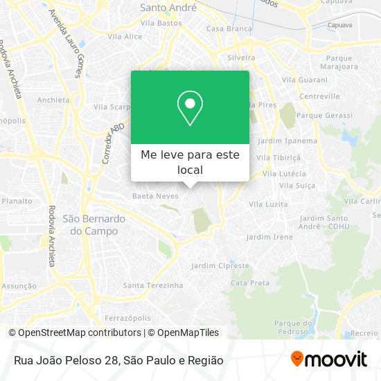 Rua João Peloso 28 mapa