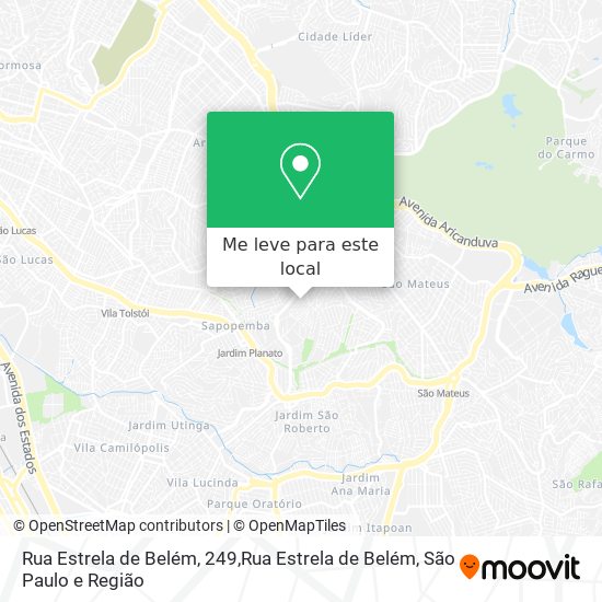 Rua Estrela de Belém, 249,Rua Estrela de Belém mapa