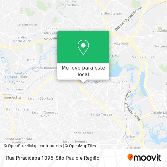 Rua Piracicaba 1095 mapa
