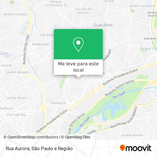 Rua Aurora mapa