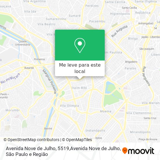 Avenida Nove de Julho, 5519,Avenida Nove de Julho mapa