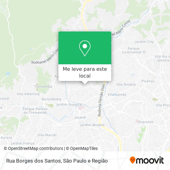 Rua Borges dos Santos mapa