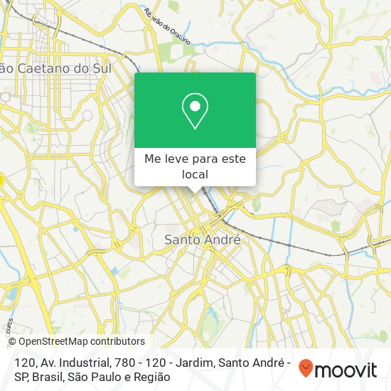 120, Av. Industrial, 780 - 120 - Jardim, Santo André - SP, Brasil mapa