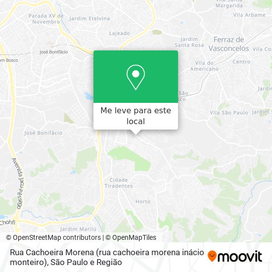 Rua Cachoeira Morena (rua cachoeira morena inácio monteiro) mapa