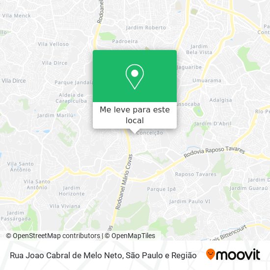 Rua Joao Cabral de Melo Neto mapa