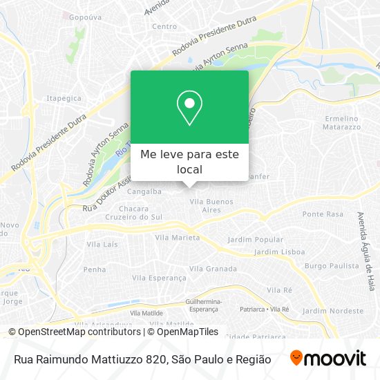 Rua Raimundo Mattiuzzo 820 mapa