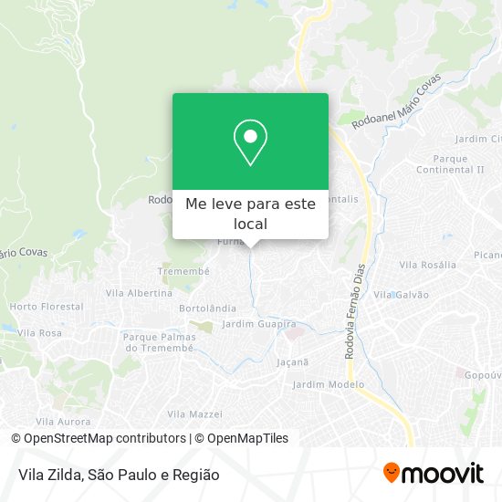 Vila Zilda mapa