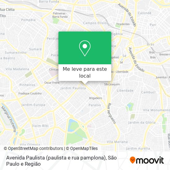 Avenida Paulista (paulista e rua pamplona) mapa