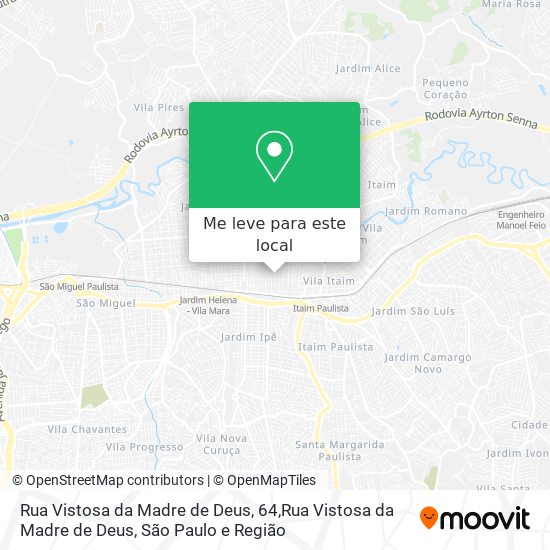 Rua Vistosa da Madre de Deus, 64,Rua Vistosa da Madre de Deus mapa