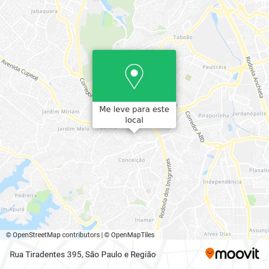 Rua Tiradentes 395 mapa
