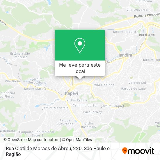 Rua Clotilde Moraes de Abreu, 220 mapa