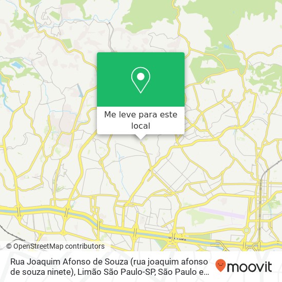 Rua Joaquim Afonso de Souza (rua joaquim afonso de souza ninete), Limão São Paulo-SP mapa