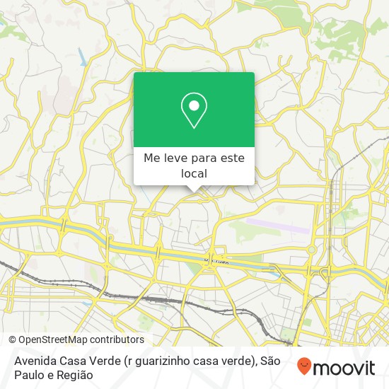 Avenida Casa Verde (r guarizinho casa verde), Casa Verde (Casa Verde Média) São Paulo-SP mapa