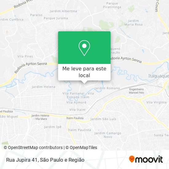 Rua Jupira 41 mapa