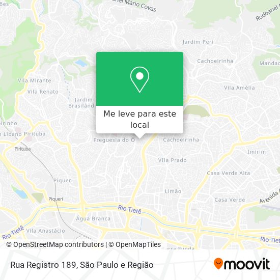 Rua Registro 189 mapa