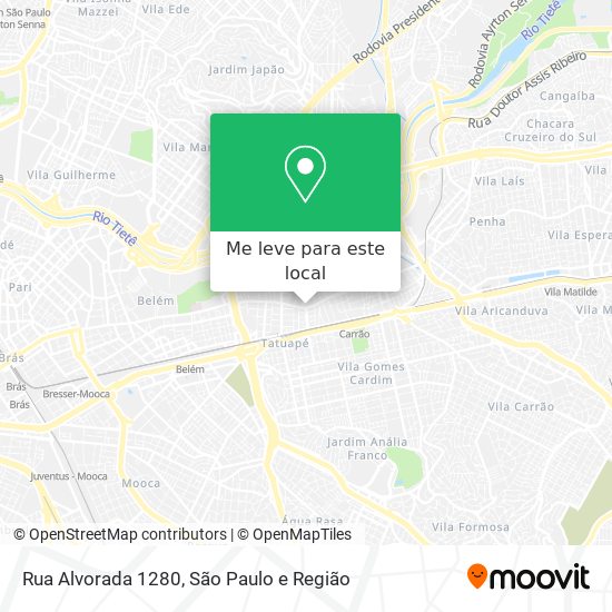 Rua Alvorada 1280 mapa