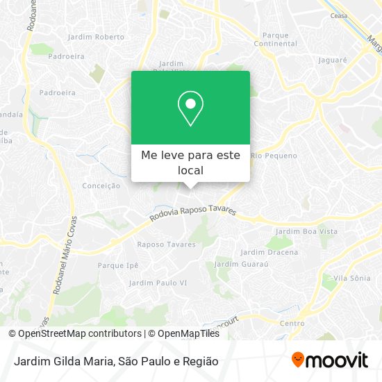 Jardim Gilda Maria mapa