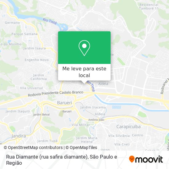 Rua Diamante (rua safira diamante) mapa