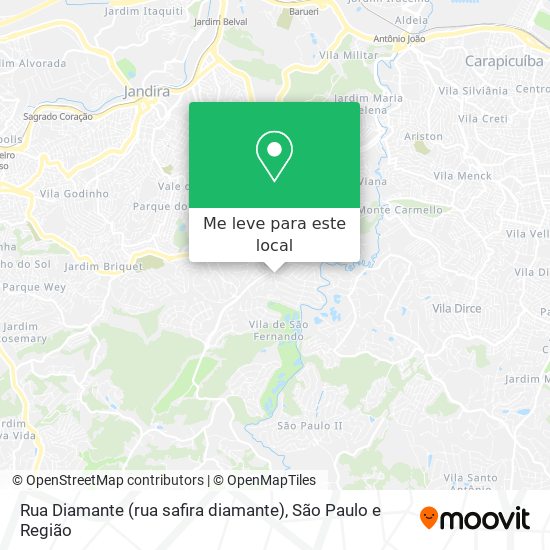 Rua Diamante (rua safira diamante) mapa