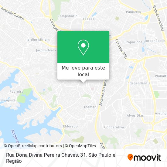 Rua Dona Divina Pereira Chaves, 31 mapa
