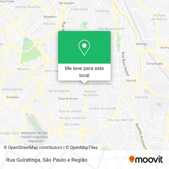 Rua Guiratinga mapa