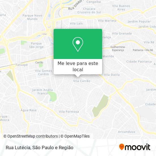 Rua Lutécia mapa