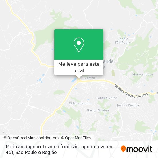 Rodovia Raposo Tavares (rodovia raposo tavares 45) mapa