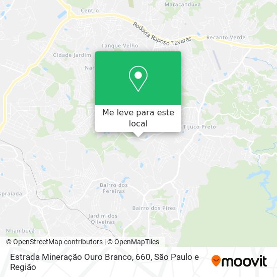 Estrada Mineração Ouro Branco, 660 mapa