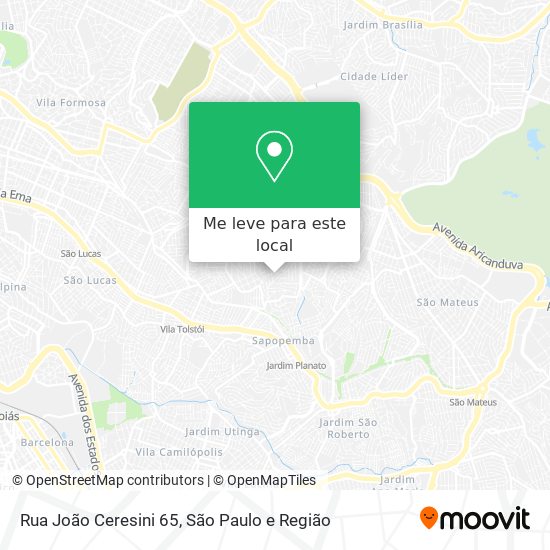 Rua João Ceresini 65 mapa