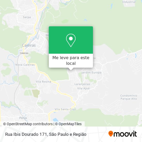 Rua Ibis Dourado 171 mapa