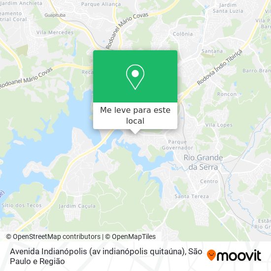 Avenida Indianópolis (av indianópolis quitaúna) mapa