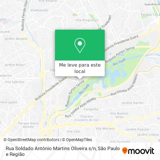 Rua Soldado Antônio Martins Oliveira s / n mapa