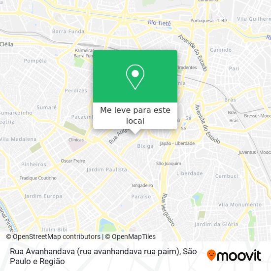 Rua Avanhandava (rua avanhandava rua paim) mapa