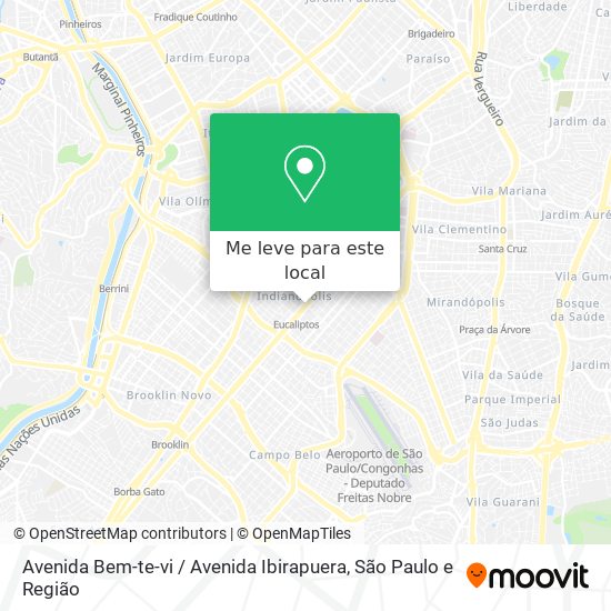 Avenida Bem-te-vi / Avenida Ibirapuera mapa