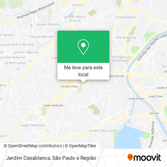 Jardim Casablanca mapa