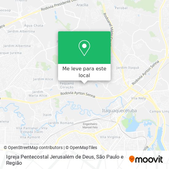 Igreja Pentecostal Jerusalém de Deus mapa