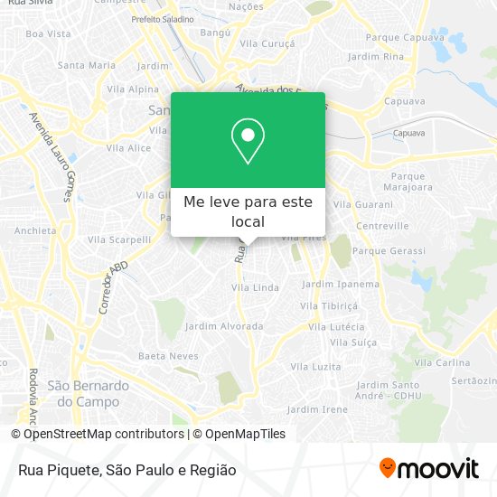 Rua Piquete mapa