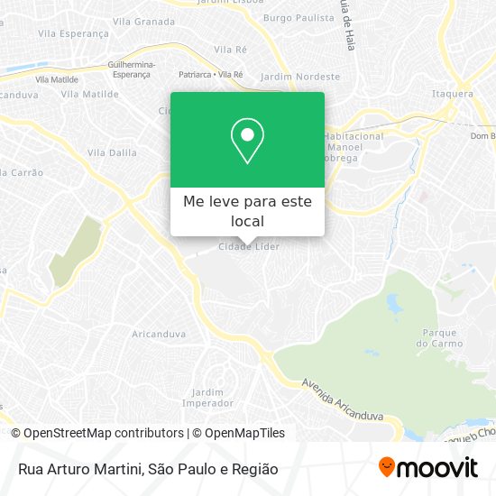 Rua Arturo Martini mapa