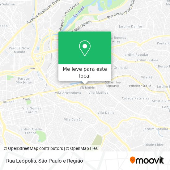 Rua Leópolis mapa