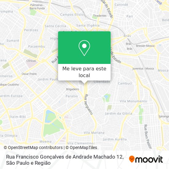 Rua Francisco Gonçalves de Andrade Machado 12 mapa