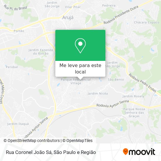 Rua Coronel João Sá mapa