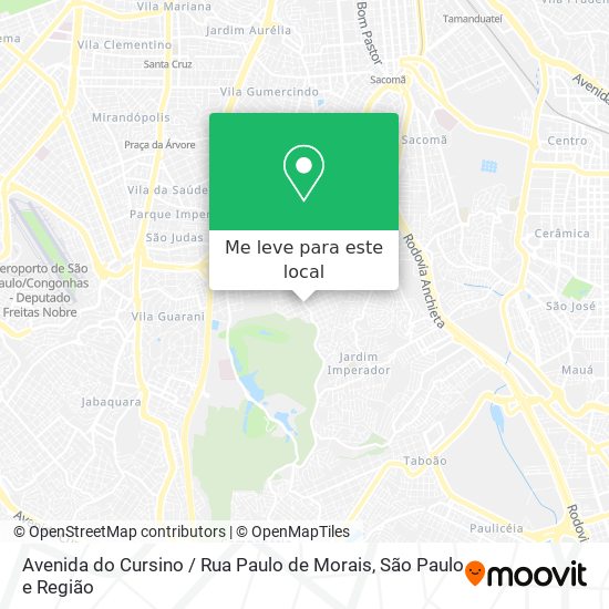 Avenida do Cursino / Rua Paulo de Morais mapa