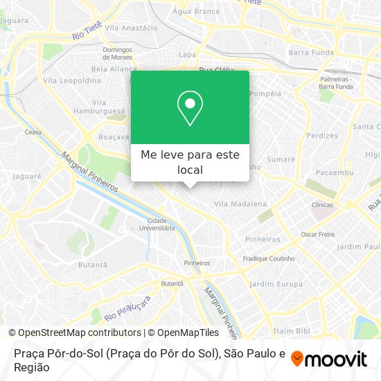 Praça Pôr-do-Sol mapa