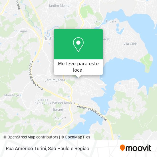 Rua Américo Turini mapa