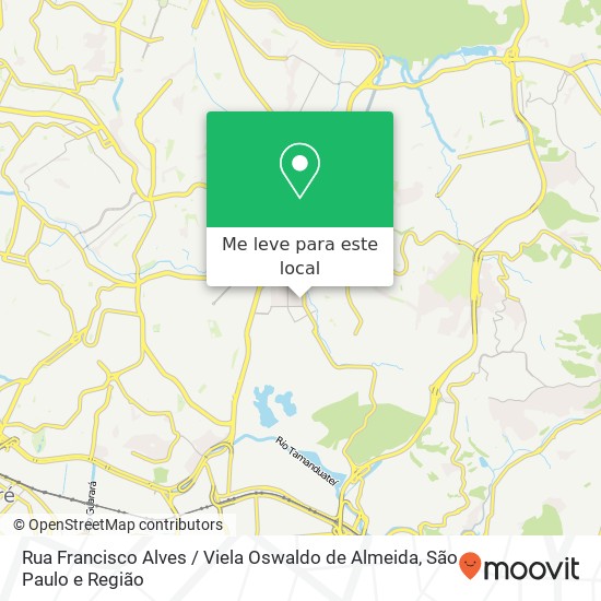 Rua Francisco Alves / Viela Oswaldo de Almeida mapa