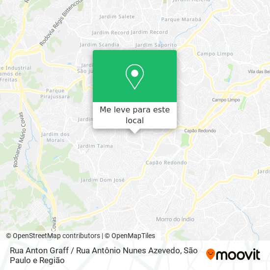 Rua Anton Graff / Rua Antônio Nunes Azevedo mapa