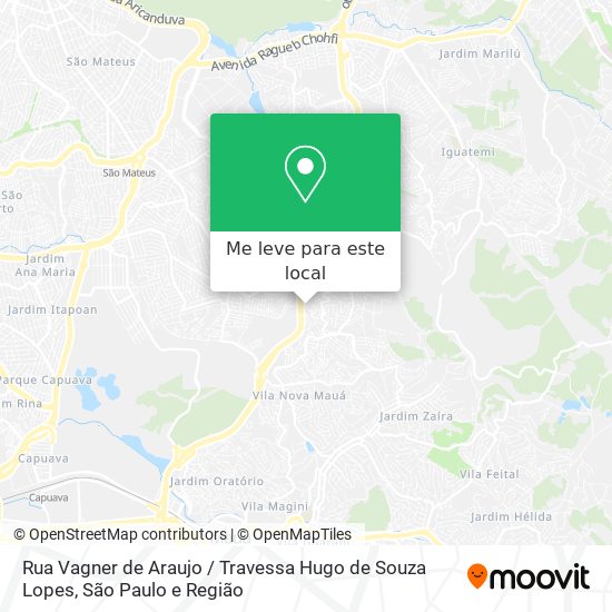 Rua Vagner de Araujo / Travessa Hugo de Souza Lopes mapa