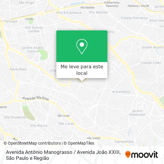 Avenida Antônio Manograsso / Avenida João XXIII mapa